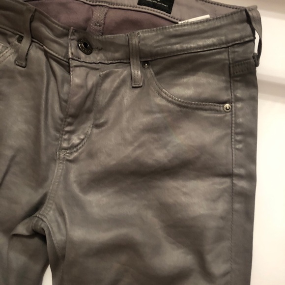 AG grey leather jeans - Picture 3 of 3
